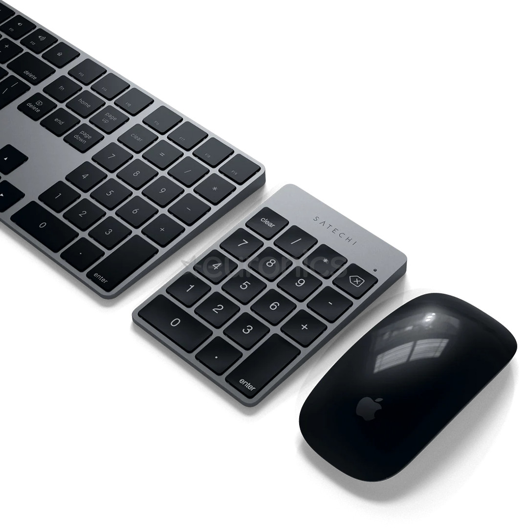 Satechi Aluminum Slim Bluetooth Keypad, pelēka - Bezvadu tastatūra