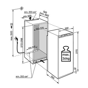 Liebherr peak BioFresh, 296 L, height 177 cm - Built-in cooler