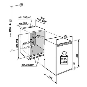 Liebherr prime, 117 L, height 88 cm - Built-in refrigerator