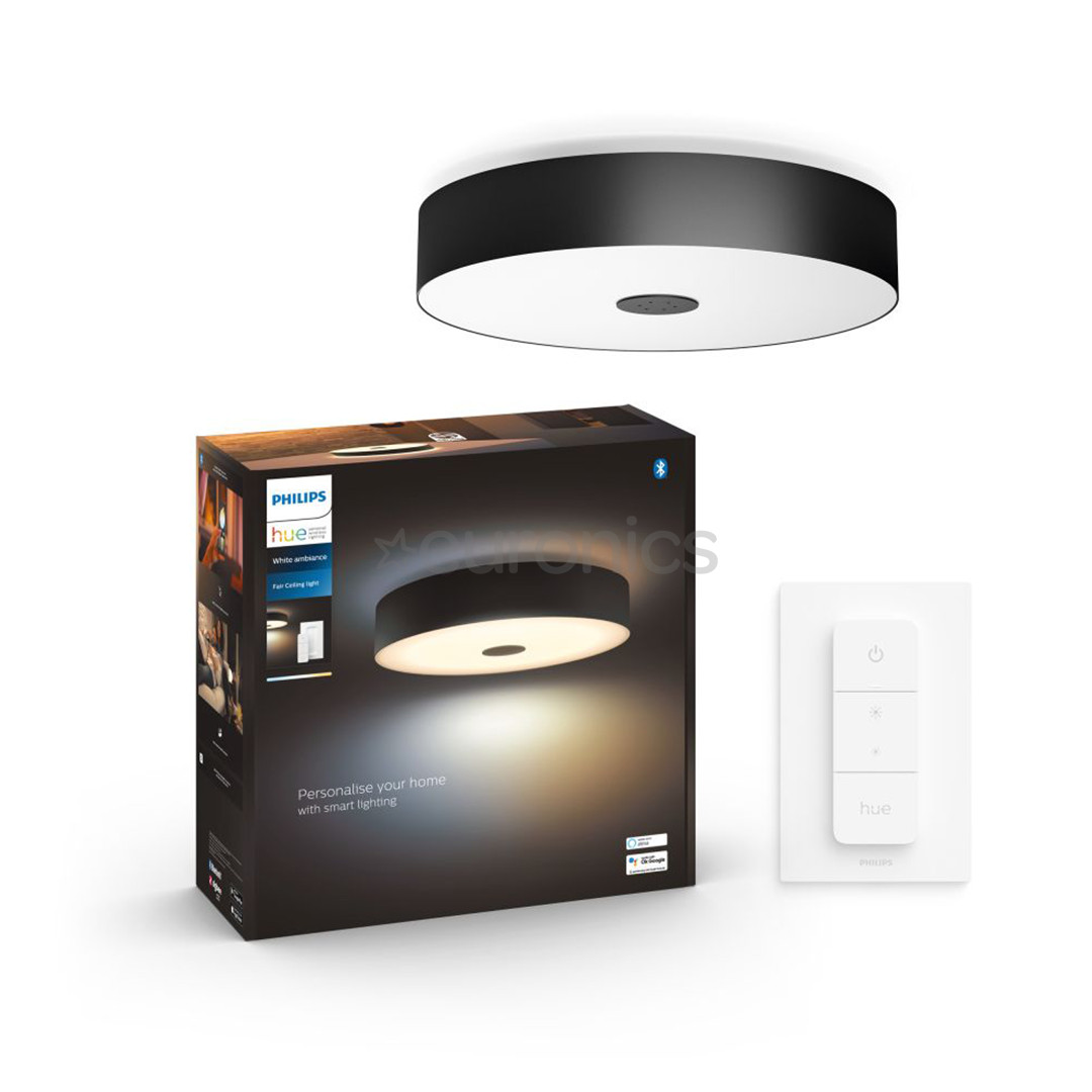 Philips Hue Fair Ceiling Lamp + Hue Dimmer Switch, black - Smart light