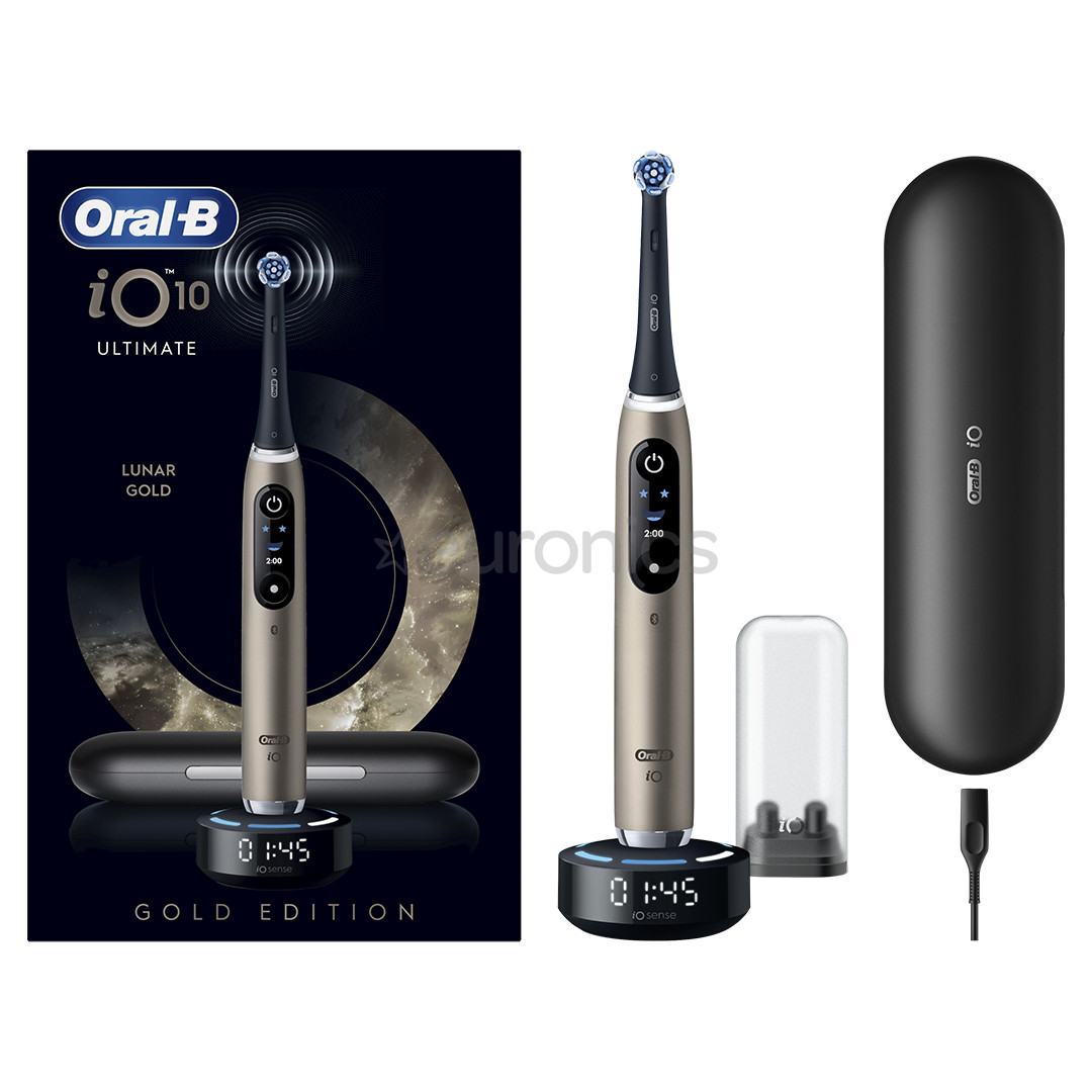 Braun Oral-B iO 10, Gold Edition, черный/золотистый - Электрическая зубная щетка