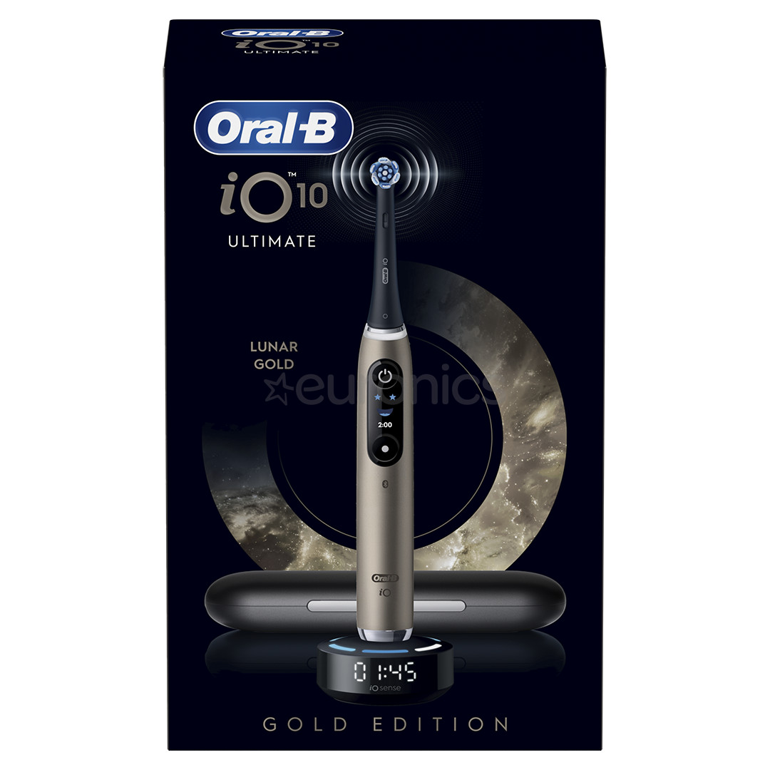 Braun Oral-B iO 10, Gold Edition, черный/золотистый - Электрическая зубная щетка