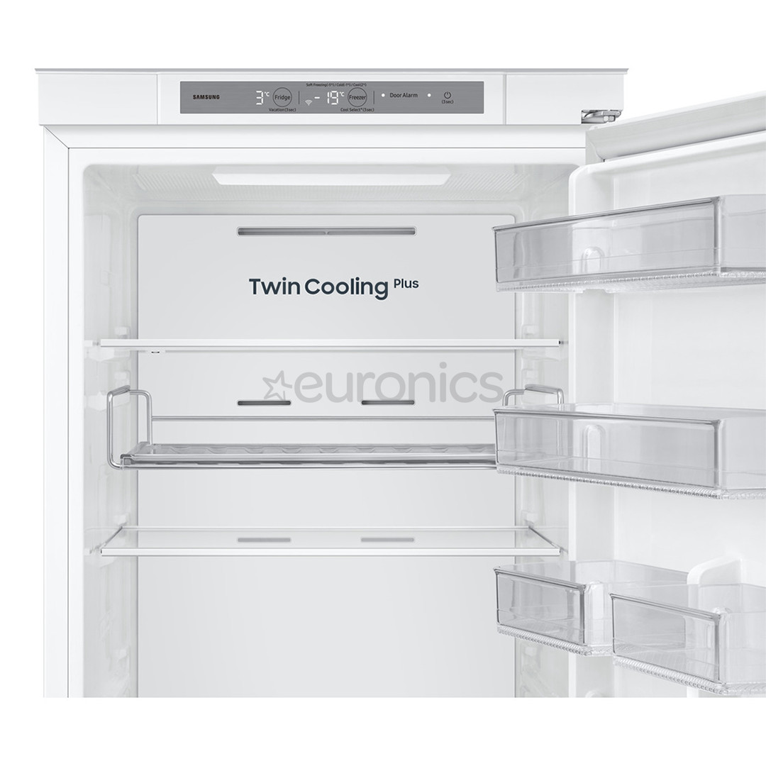 Samsung, NoFrost, 298 L, augstums 194 cm - Iebūvējams ledusskapis