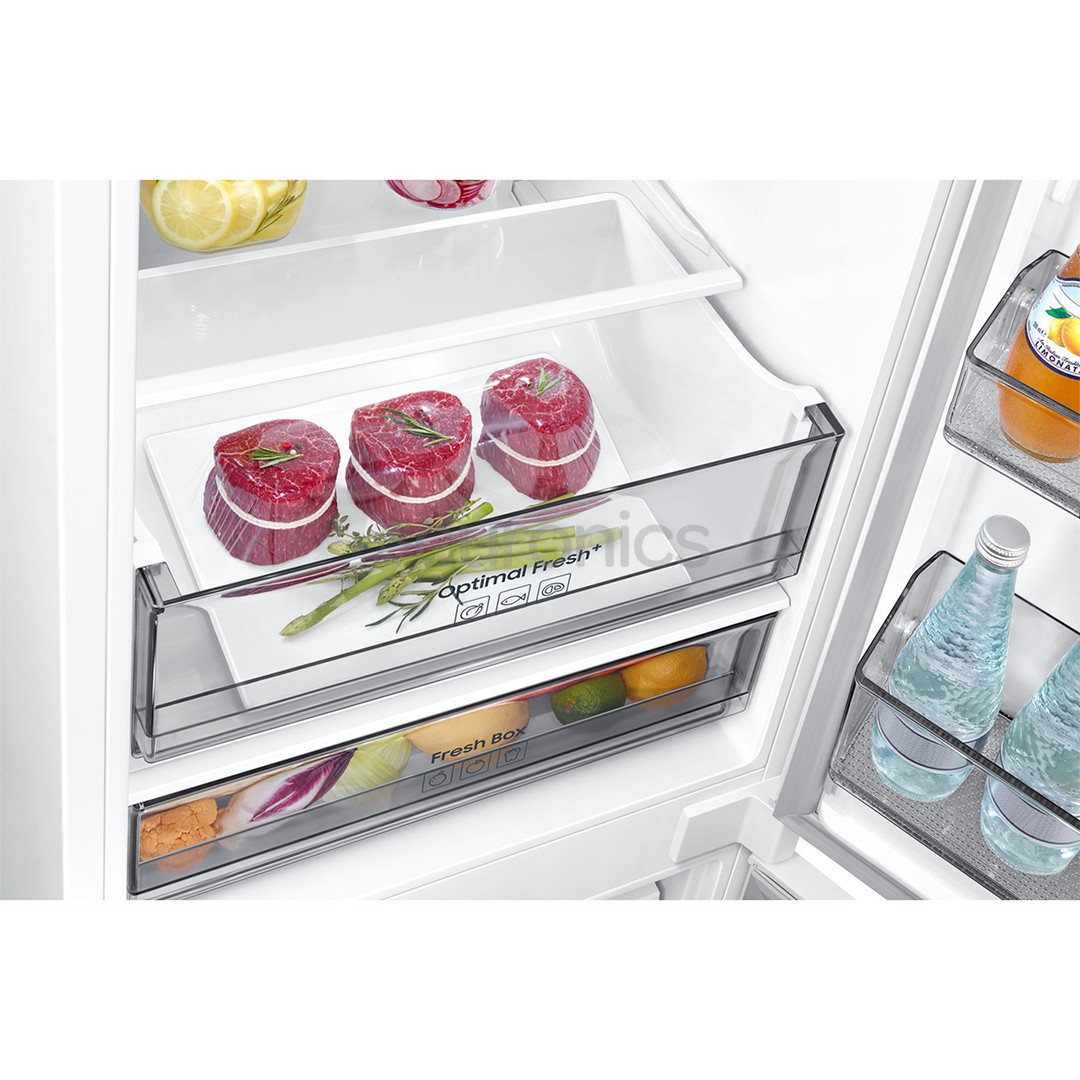 Samsung, NoFrost, 298 L, augstums 194 cm - Iebūvējams ledusskapis