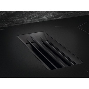 AEG 7000 Series SaphirMatt® Hob2Hood, platums 80 cm, melna - Iebūvējama indukcijas plīts virsma ar tvaika nosūcēju
