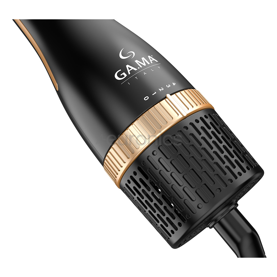 GA.MA Gold Ion 3D, черный/золотистый - Фен-щетка