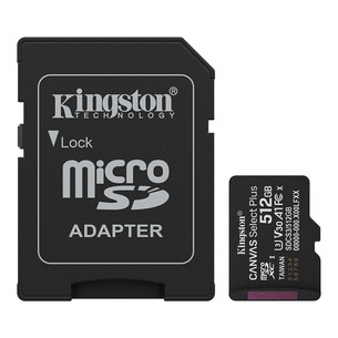 Kingston Canvas Select Plus, UHS-I, microSD, 512 GB, melna - Atmiņas karte SDCS3/512GB