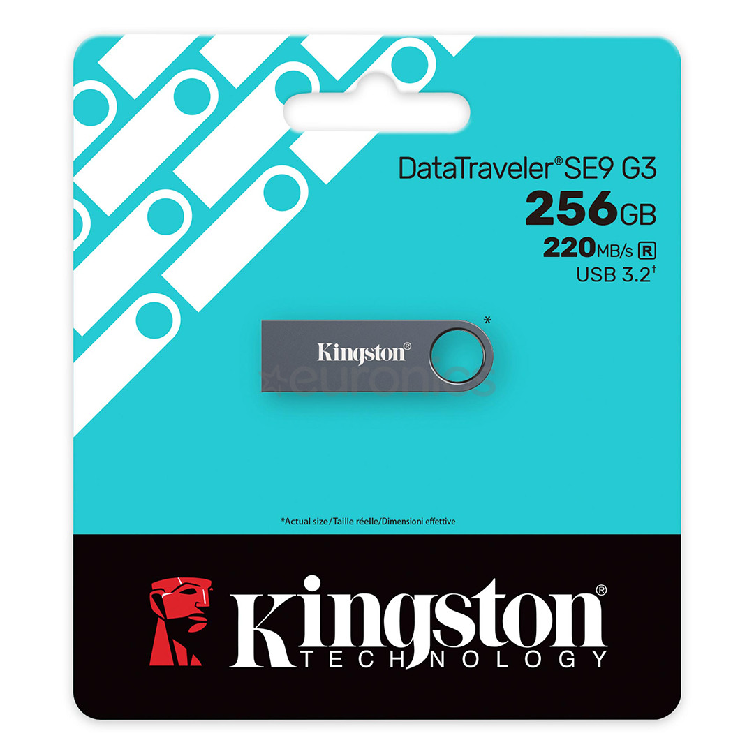 Kingston DataTraveler SE9 G3, 256 ГБ, темно-серый - Флеш-накопитель