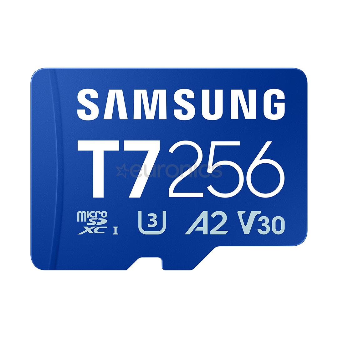 Samsung microSD Card T7, 256 GB, UHS-I, blue - Memory card