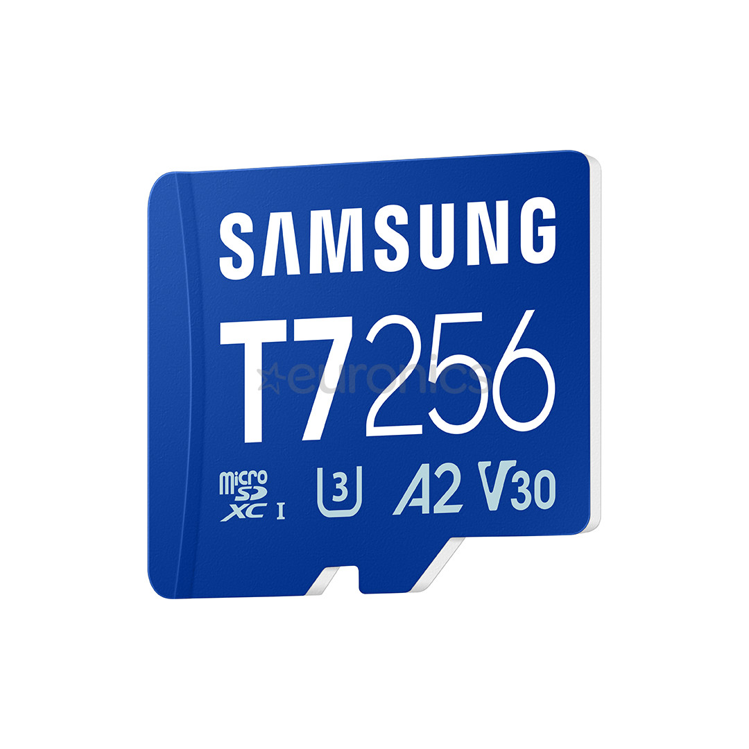Samsung microSD Card T7, 256 GB, UHS-I, blue - Memory card