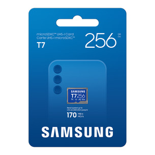 Samsung microSD Card T7, 256 GB, UHS-I, blue - Memory card