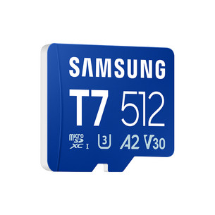 Samsung microSD Card T7, 512 GB, UHS-I, blue - Memory card