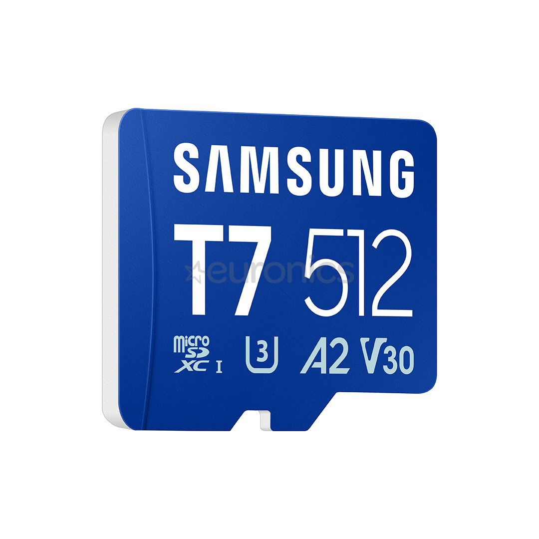 Samsung microSD Card T7, 512 GB, UHS-I, blue - Memory card