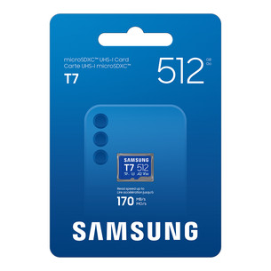 Samsung microSD Card T7, 512 GB, UHS-I, blue - Memory card