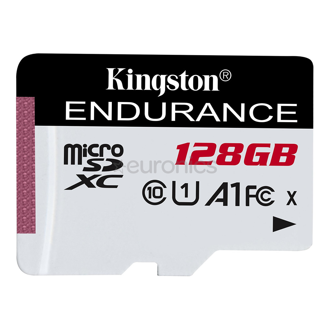 Kingston High-Endurance, microSDXC, 128 GB, melna/balta - Atmiņas karte