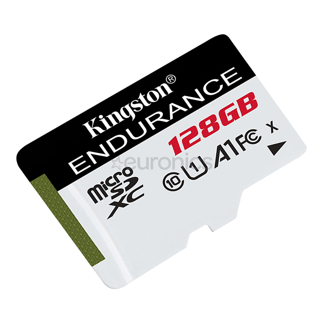 Kingston High-Endurance, microSDXC, 128 GB, melna/balta - Atmiņas karte