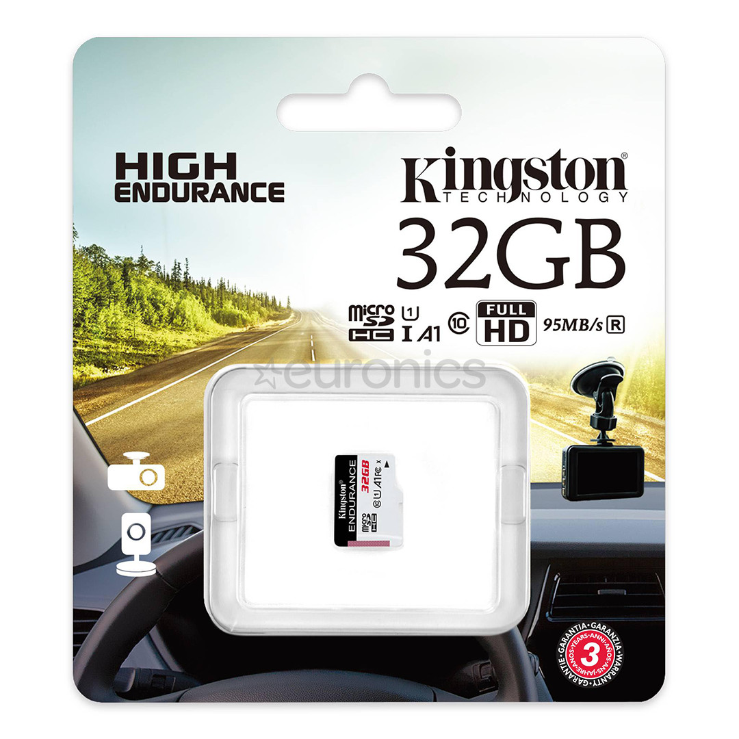 Kingston High-Endurance, microSDXC, 32 GB, white - Memory card