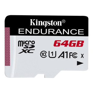 Kingston High-Endurance, microSDXC, 64 ГБ, белый - Карта памяти PR000095021