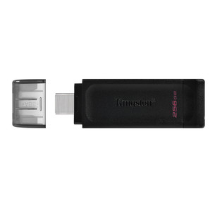 Kingston DataTraveler 70, USB-C, 256 ГБ, черный - Флеш-накопитель