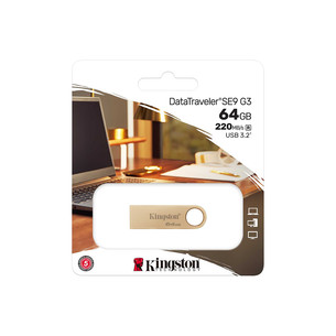 Kingston DataTraveler SE9 G3, 64 GB, zelta - USB zibatmiņa