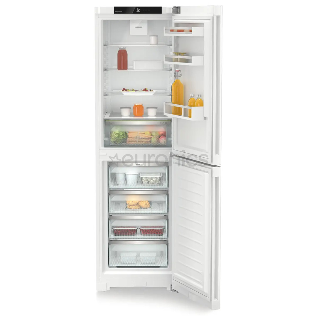 Liebherr EasyFresh NoFrost, 359 L, augstums 202 cm, balta - Ledusskapis