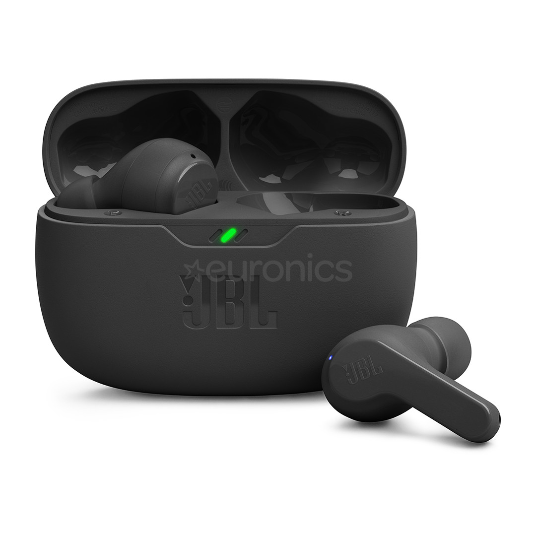 JBL Vibe Beam, melna - Bezvadu austiņas JBLVBEAMBLK