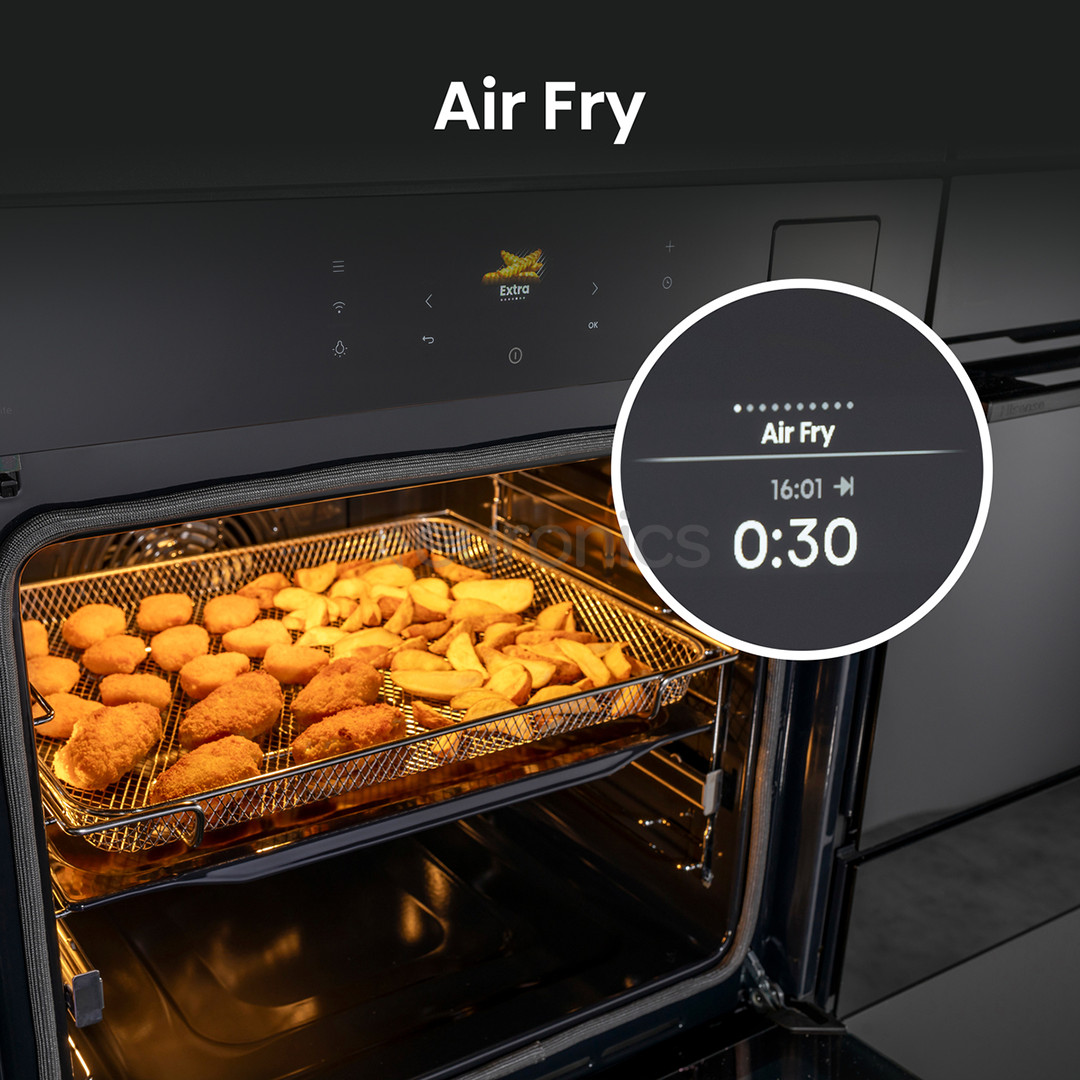 Hisense Hi8, 77 л, черный - Интегрируемый паровой духовой шкаф