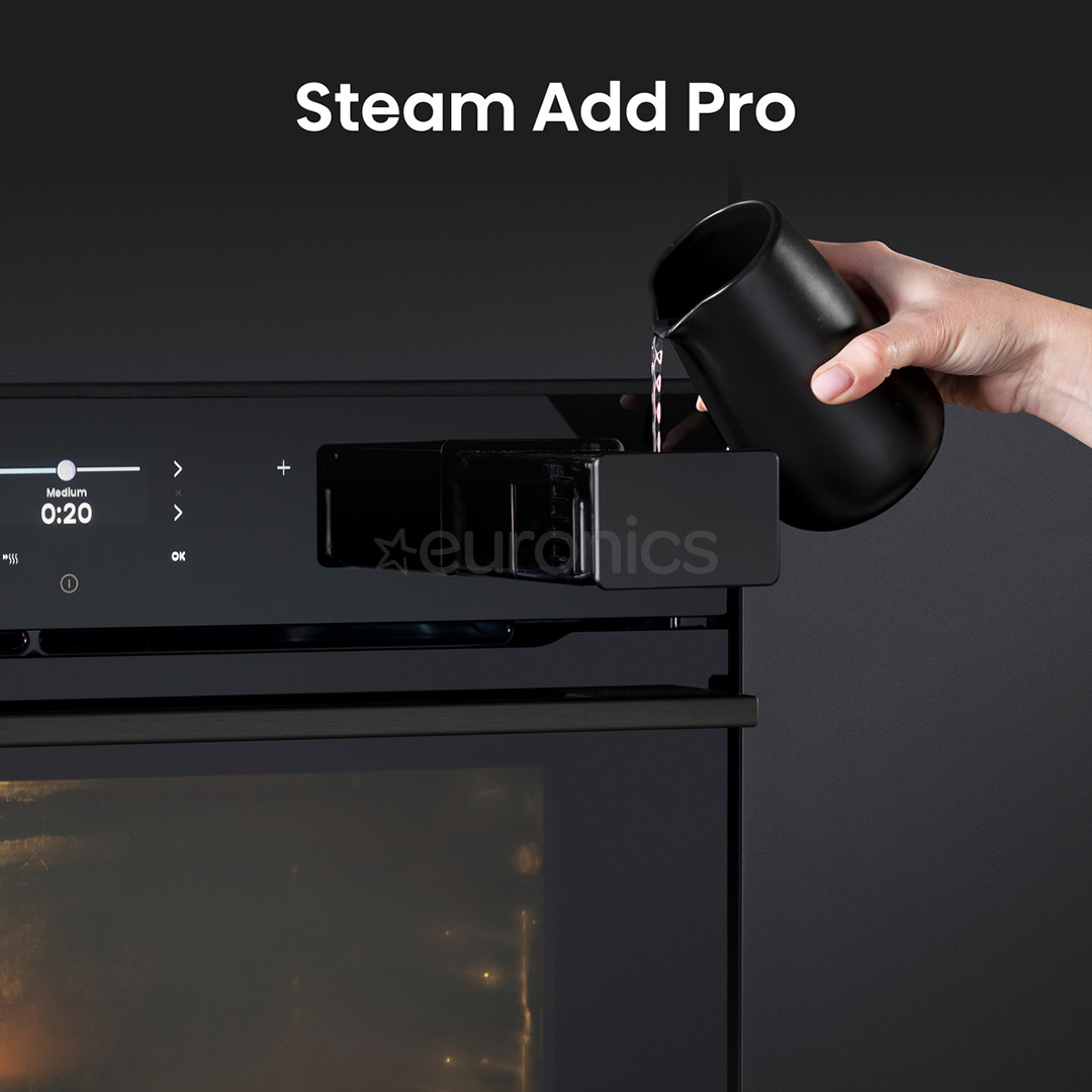 Hisense Hi8, 77 л, черный - Интегрируемый паровой духовой шкаф