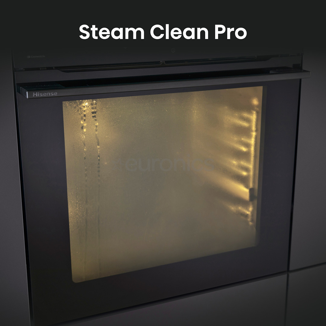 Hisense Hi8, 77 л, черный - Интегрируемый паровой духовой шкаф