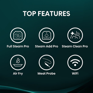 Hisense Hi8, 77 л, черный - Интегрируемый паровой духовой шкаф