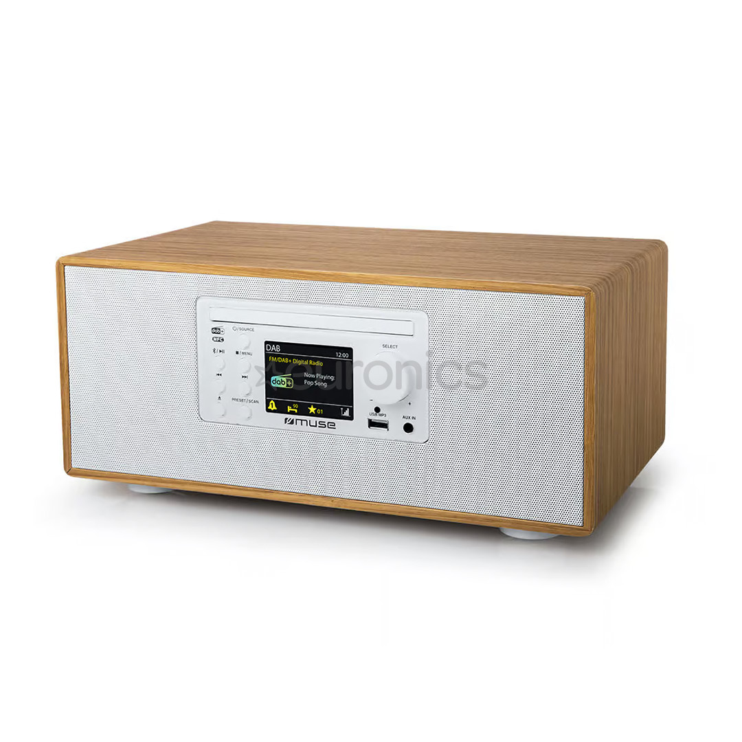 Muse M-695 DBTW, CD/FM/DAB+, brown/white - Music system