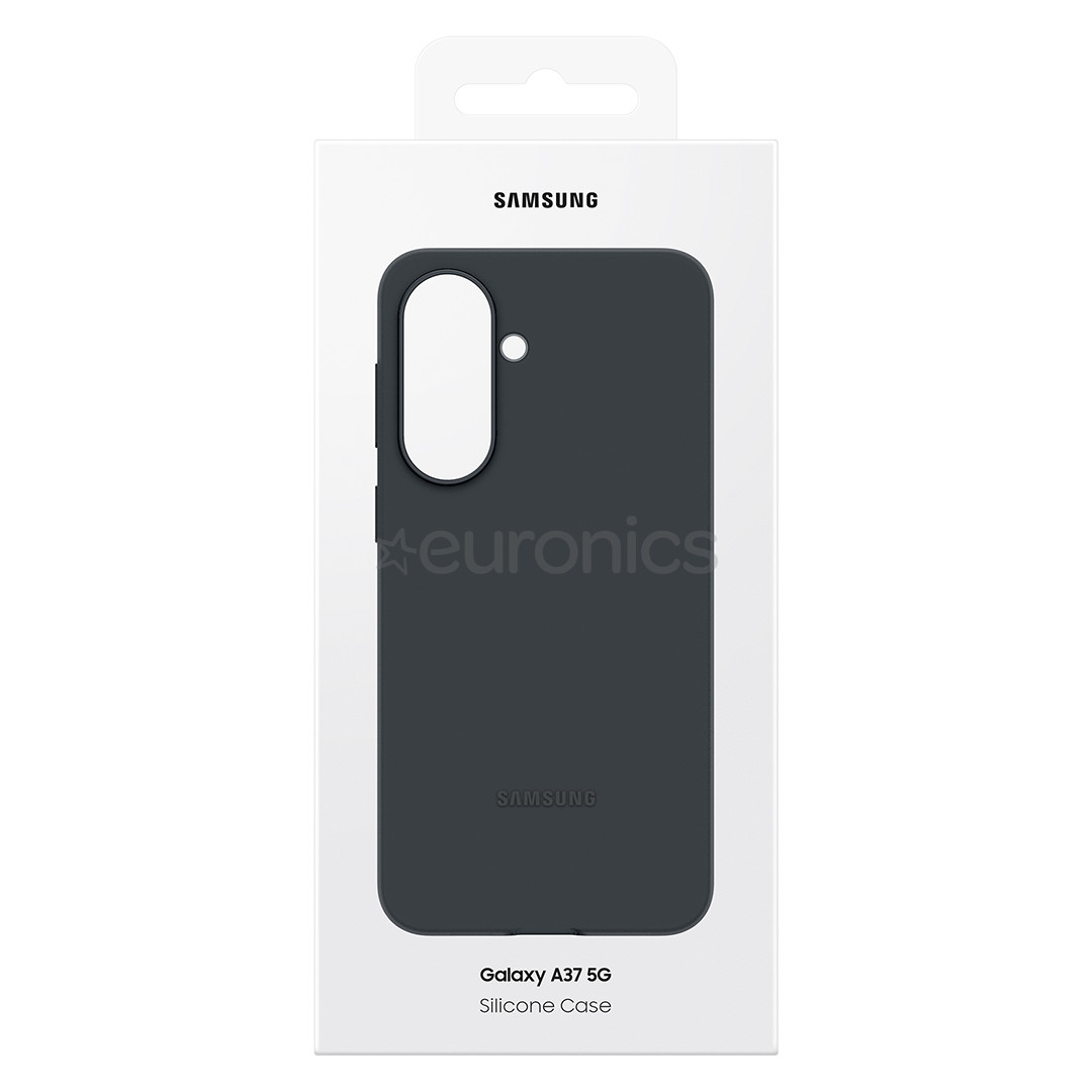 Samsung Silicone Case, Galaxy A37, melna - Apvalks viedtālrunim