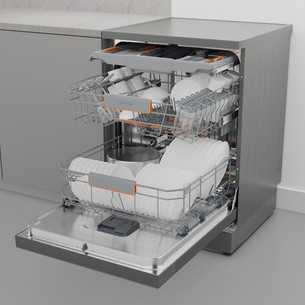 Gorenje G600, 16 komplekti, platums 59.9 cm, sudraba - Brīvi stāvoša trauku mazgājamā mašīna