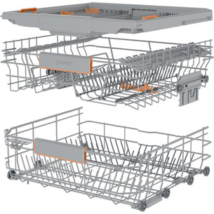 Gorenje G600, 16 komplekti, platums 59.9 cm, sudraba - Brīvi stāvoša trauku mazgājamā mašīna