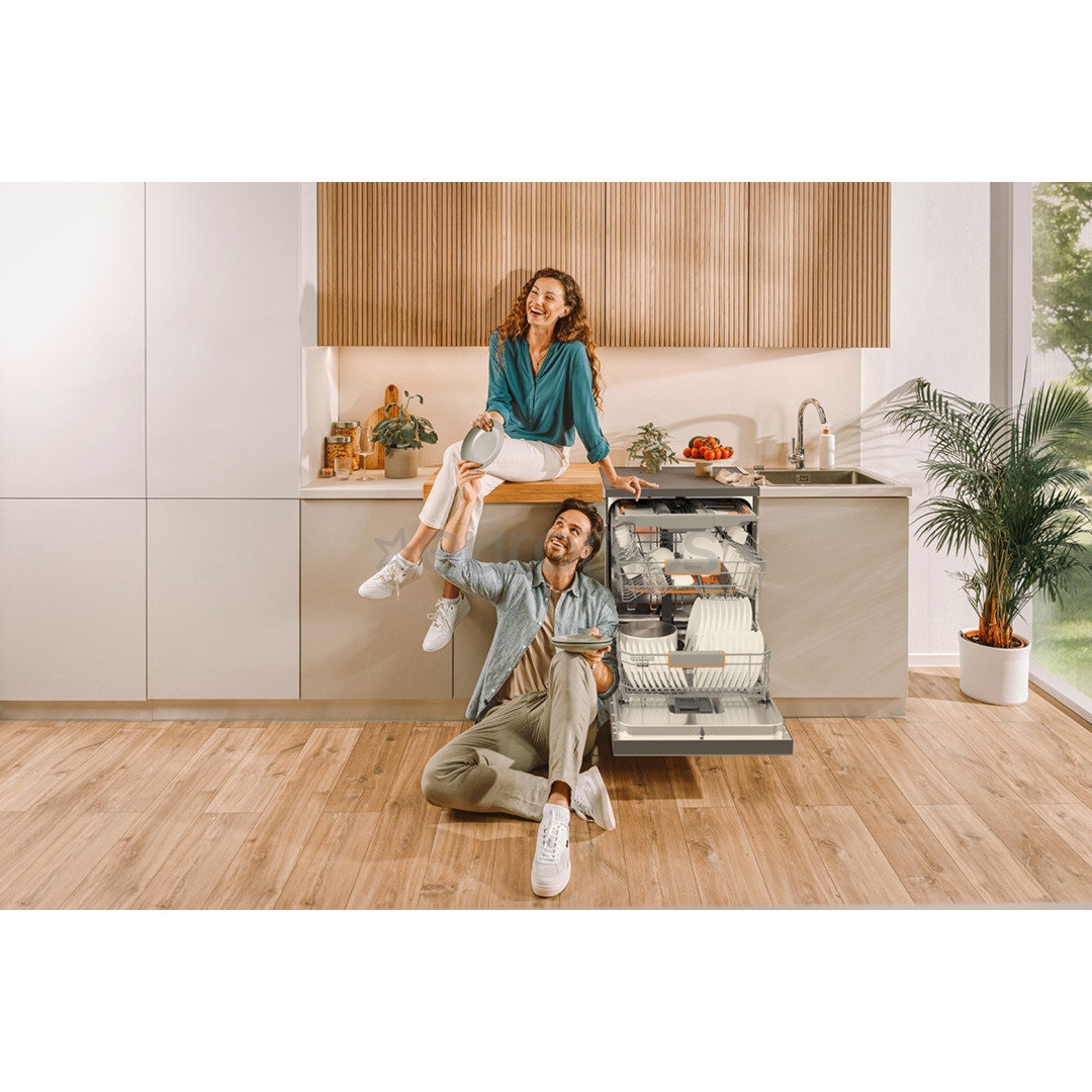 Gorenje G600, 16 komplekti, platums 59.9 cm, sudraba - Brīvi stāvoša trauku mazgājamā mašīna