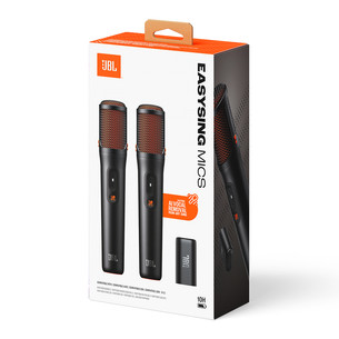 JBL EasySing Mics, melna - Bezvadu mikrofons