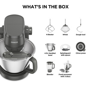 Kenwood Multi Tasker, 1000 W, pelēka - Mikseris