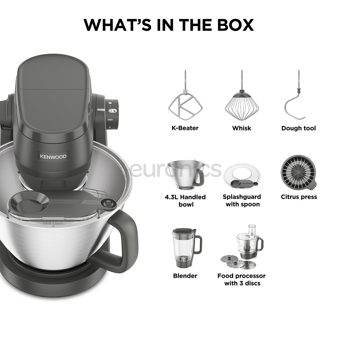 Kenwood Multi Tasker, 1000 W, pelēka - Mikseris