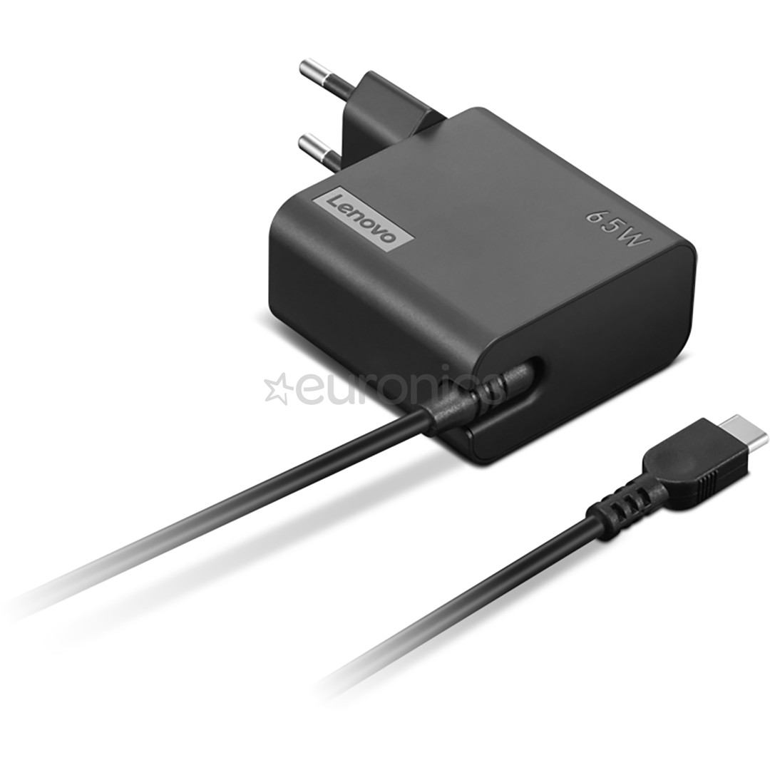 Lenovo 65W USB-C Wall Adapter, 65W, black - Power adapter