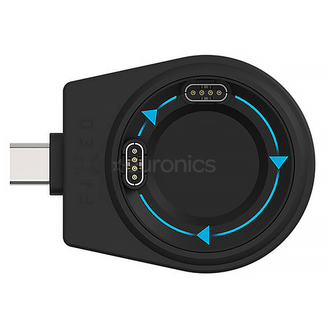 Fixed USB-C Charging Adapter, Garmin Smart Watch, черный - Зарядное устройство