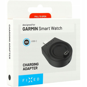 Fixed USB-C Charging Adapter, Garmin Smart Watch, черный - Зарядное устройство