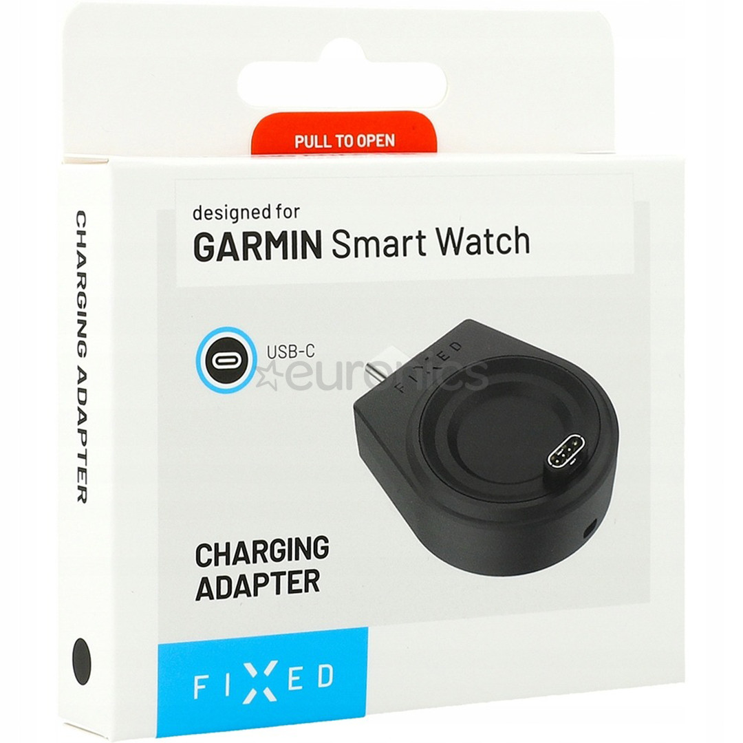 Fixed USB-C Charging Adapter, Garmin Smart Watch, черный - Зарядное устройство