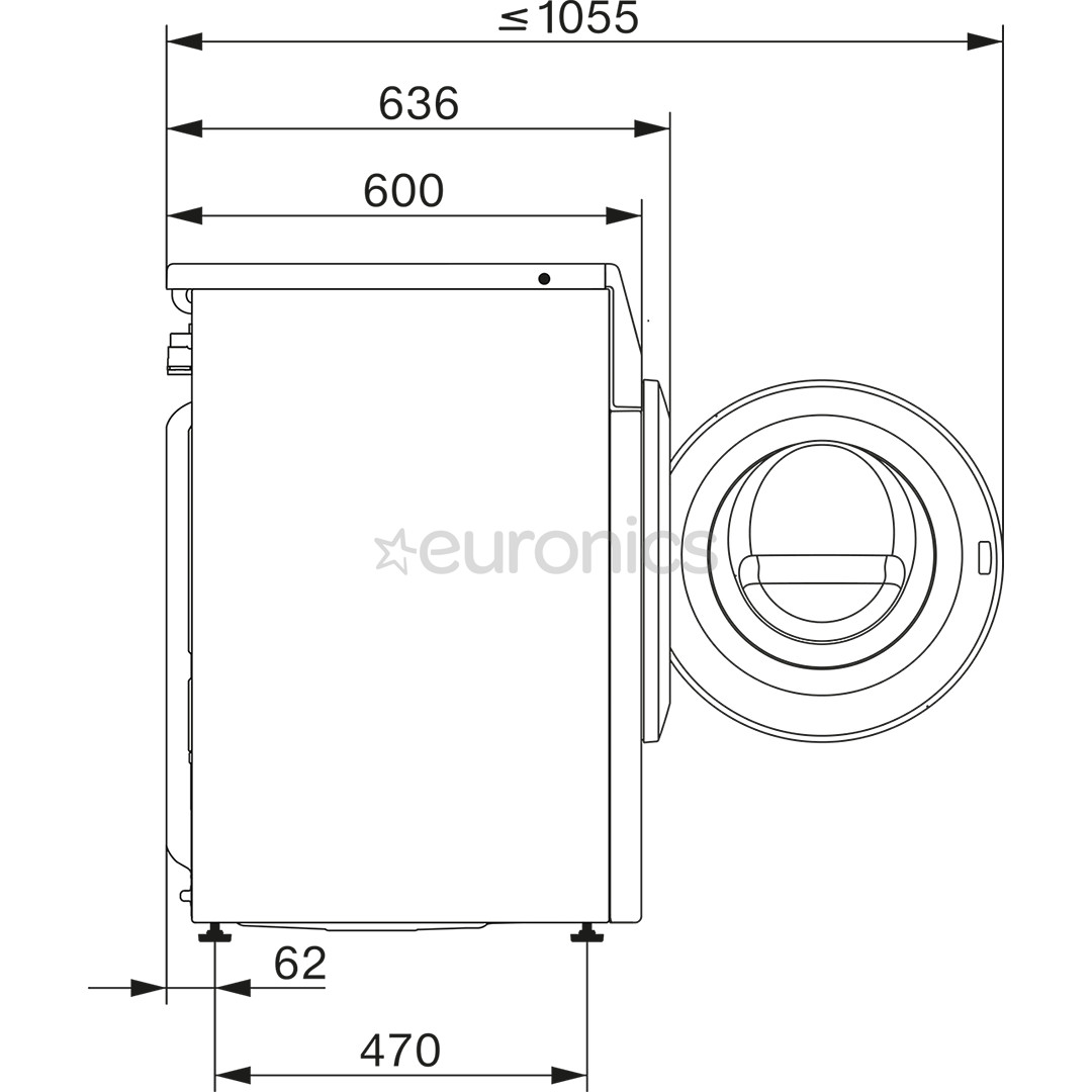Miele W1 Excellence PowerWash & Steam, 9 кг, глубина 63,6 см, 1400 об/мин - Стиральная машина с передней загрузкой