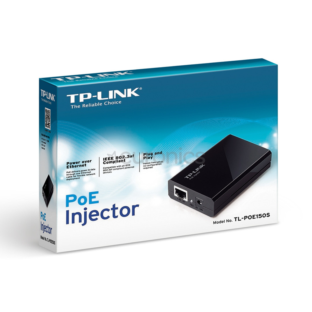 TP-Link TL-POE150S PoE Injector, IEEE 802.3af, black - PoE Adapter