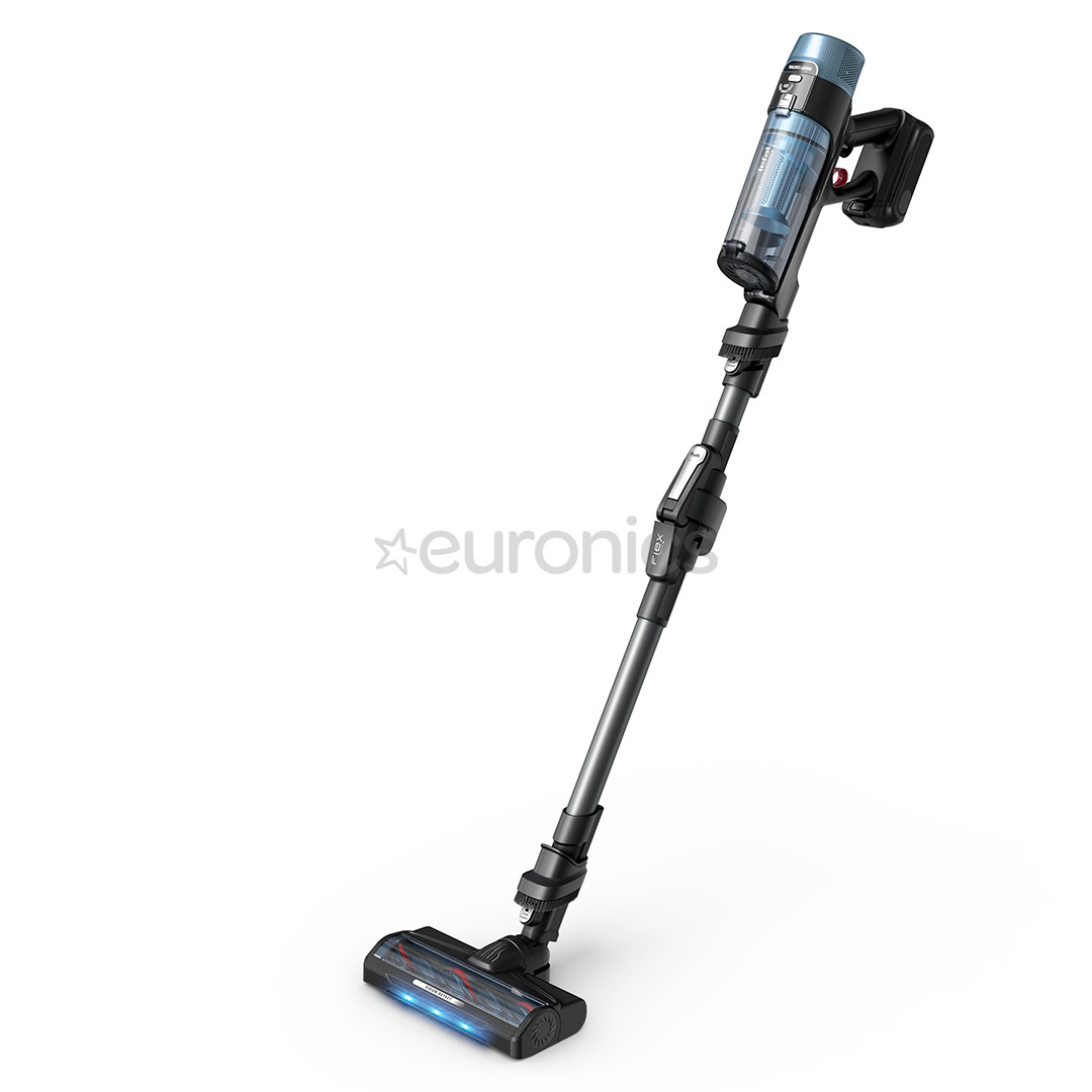 Tefal X-Force Flex 10.80 Animal Aqua, melna/zila - Bezvadu putekļu sūcējs