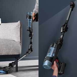 Tefal X-Force Flex 10.80 Animal Aqua, melna/zila - Bezvadu putekļu sūcējs