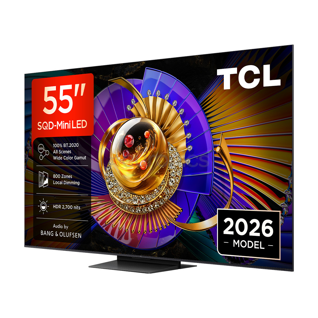 TCL C7L, 55'', 4K UHD, SQD-Mini LED, melna - Televizors