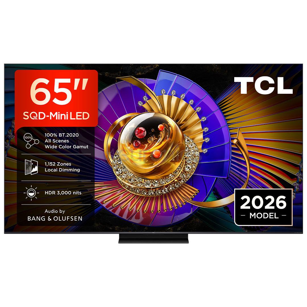 TCL C7L, 65'', 4K UHD, SQD-Mini LED, black - TV