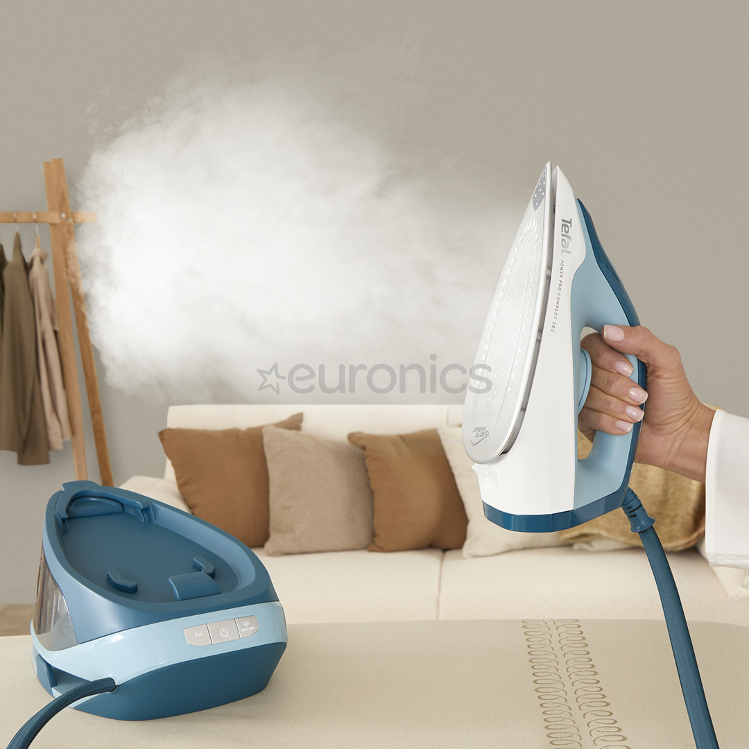 Tefal Power Pro Compact 200, 2400 Вт, голубой/белый - Гладильная система