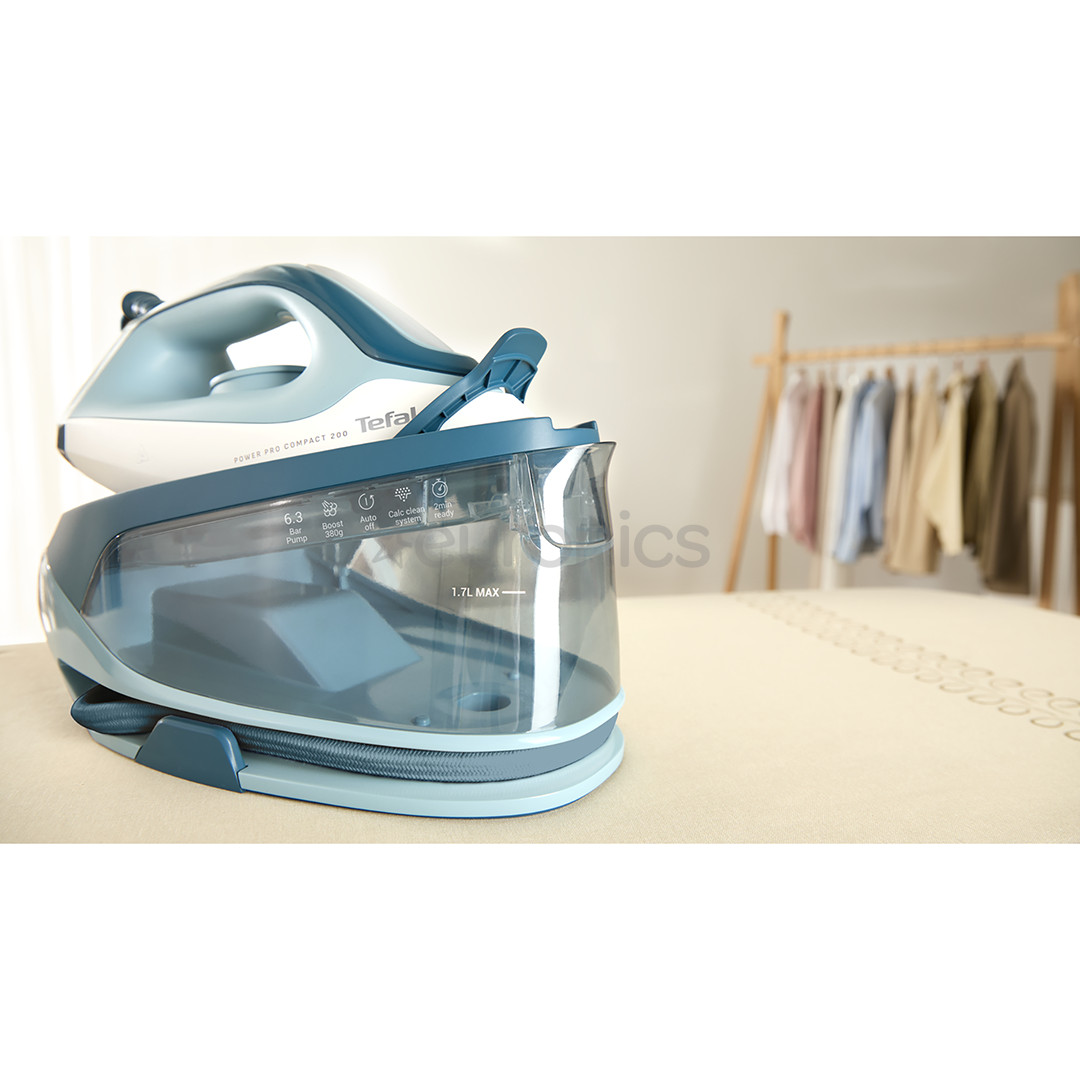 Tefal Power Pro Compact 200, 2400 Вт, голубой/белый - Гладильная система